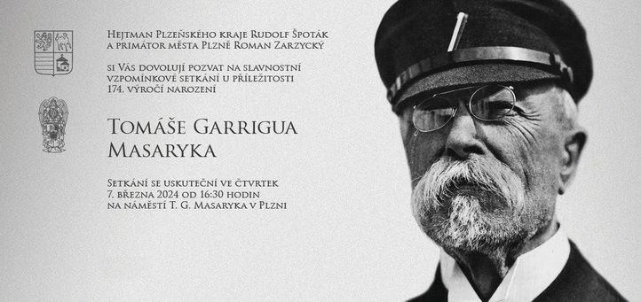 Plzeň si připomene výročí narození T.G.M. Zdroj foto: MMP 240306_pozvanka_masaryk