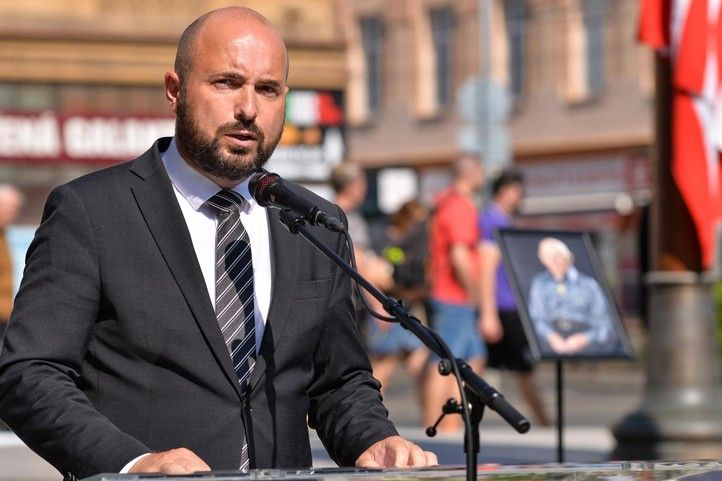 Plzeň uctila památku amerického veterána George Thompsona (fotografie: M. Pecuch) 240715_Thompson_pieta_4