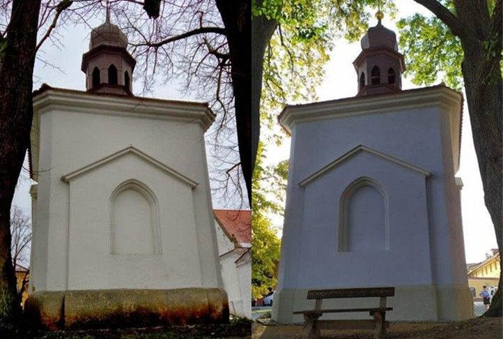 Kaplička před/po rekonstrukci (foto: I. Pelíšková) 241009_Kaplicka_Cernice_3