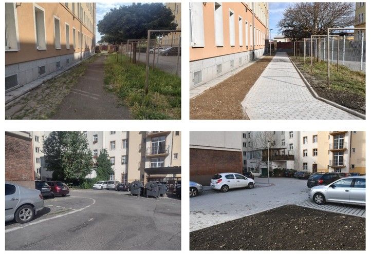 Srovnání stavu před a po rekonstrukci (fotografie: R. Žáková) 250227_Guldenerova_1