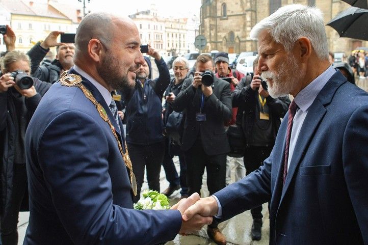 Návštěva prezidenta Petra Pavla s manželkou na plzeňské radnici (zdroj fotografií: město Plzeň) 250325_Prezident_Pavel_1