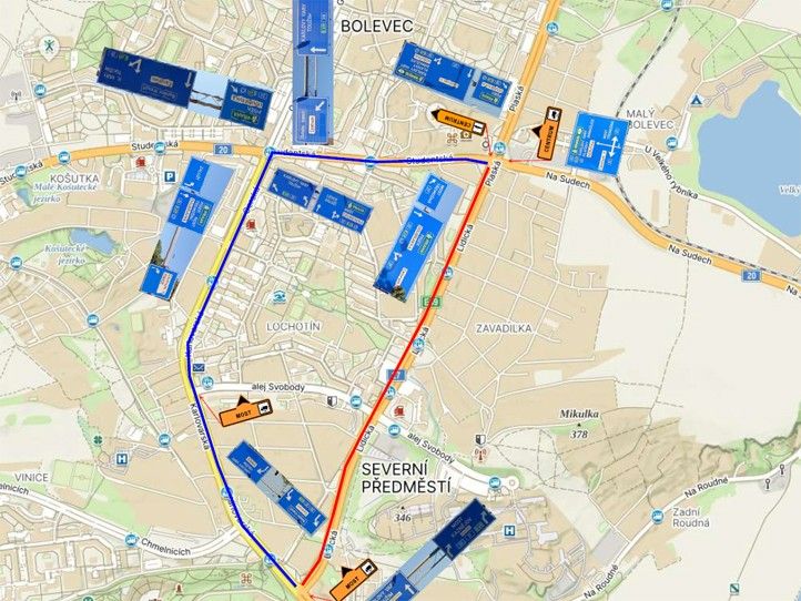 Oprava Lidické a Plaské - dopravní situace 250326_Rekonstrukce_Lidicka_situace