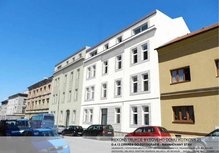 Vizualizace rekonstruovaného domu - Kotkova 23, 25 250416_Byty_Kotkova_vizualizace