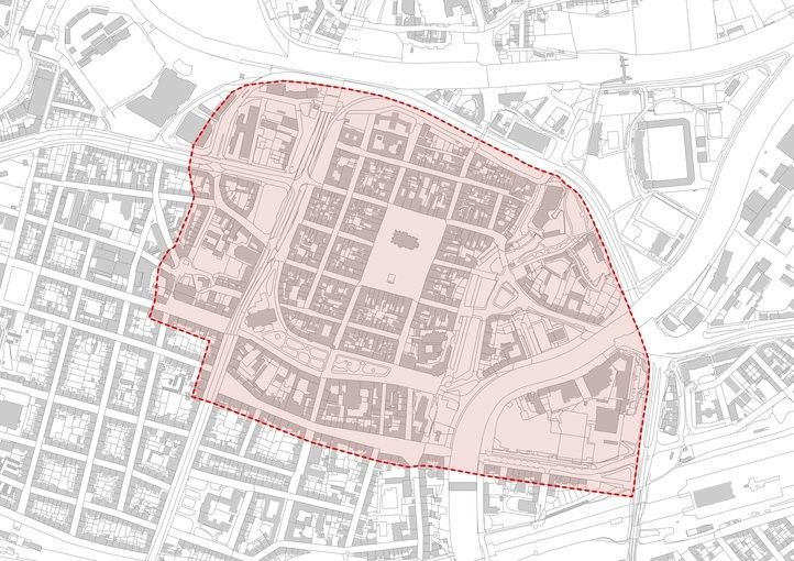 Mapa vymezeného území pro regulaci reklamy. 250603_vizualni_smog_mapka