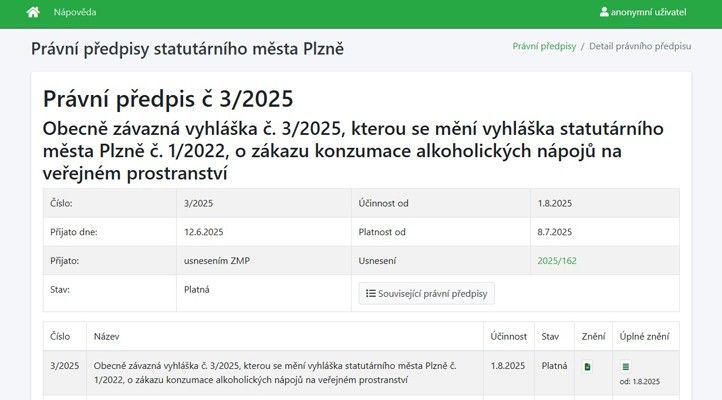 Ilustrační obrázek webu Právní předpisy statutárního města Plzně 250731_Pravni_predpisy_aplikace