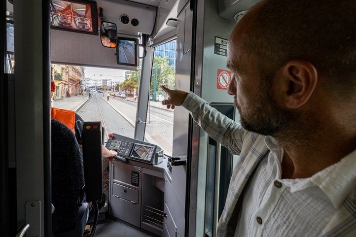 Zkušební jízda tramvají. 250801_Tramvajova_Trat_UJana_06