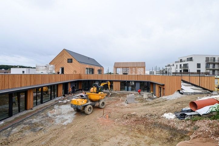 Výstavba nové školky v plzeňském Újezdě finišuje. Fotografie: M. Pecuch, Odbor dotací MMP 250917_ms_ujezd_02