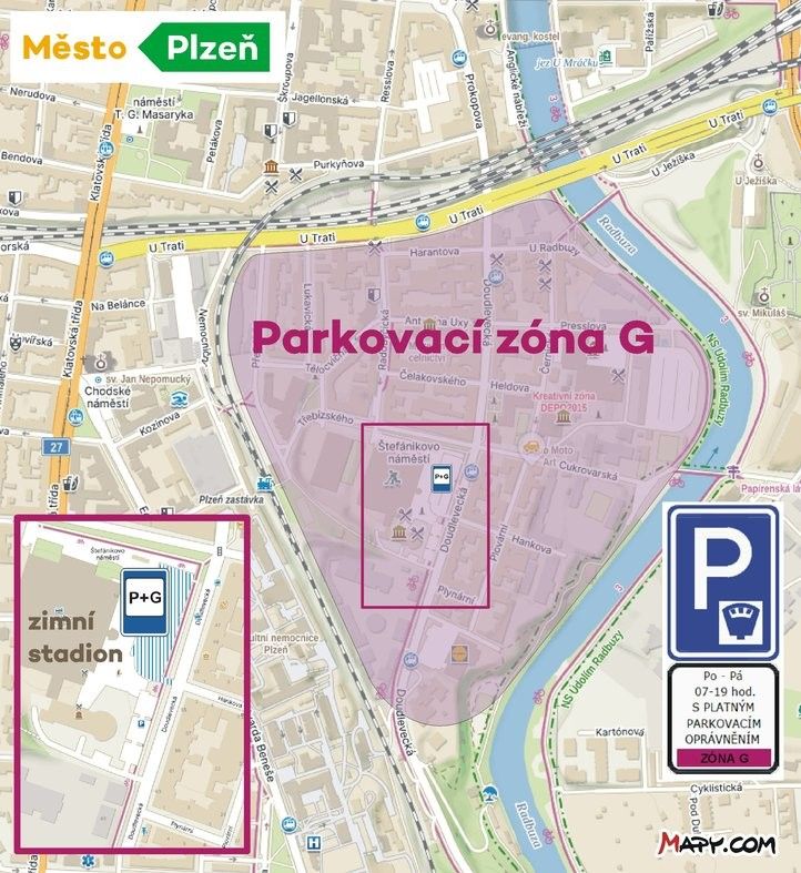 V Doudlevcích se rozšíří zóny placeného parkování. Fotografie: R. Žáková 251009_parkovaci_zona_doudlevecka_mapka